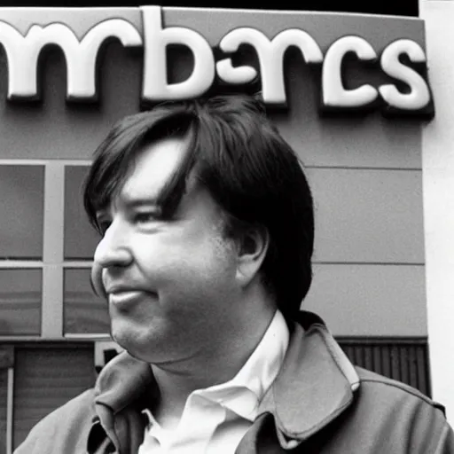 Prompt: bill hicks working in a mcdonalds