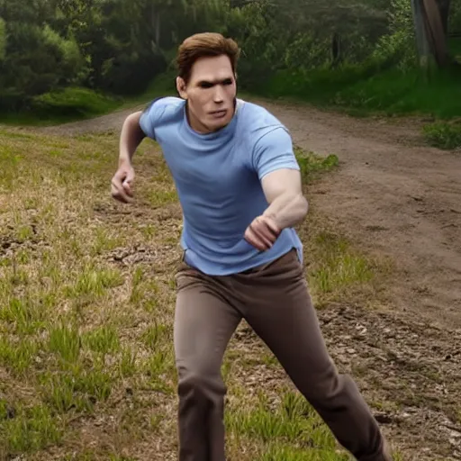 Prompt: Live Action Still of Jerma in El Camino, real life, hyperrealistic, ultra realistic, realistic, highly detailed, epic, HD quality, 8k resolution, body and headshot, film still