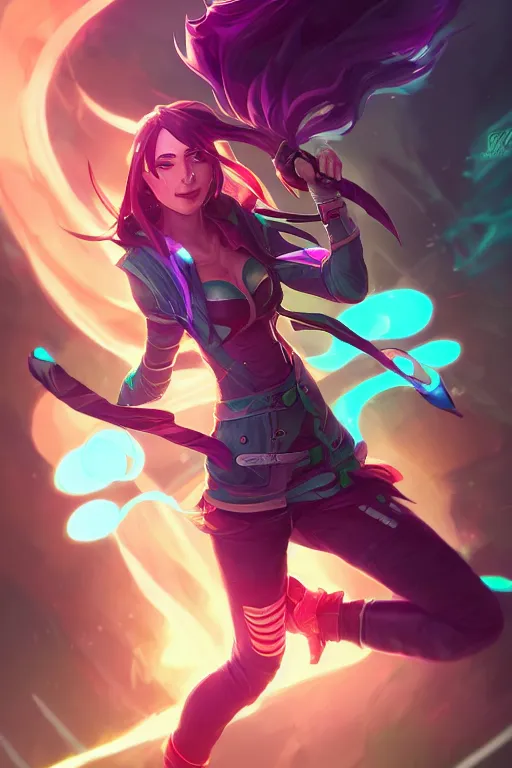 Prompt: akali league of legends wild rift hero champions arcane magic digital painting bioluminance alena aenami artworks in 4 k design by lois van baarle by sung choi by john kirby artgerm style pascal blanche and magali villeneuve mage fighter assassin