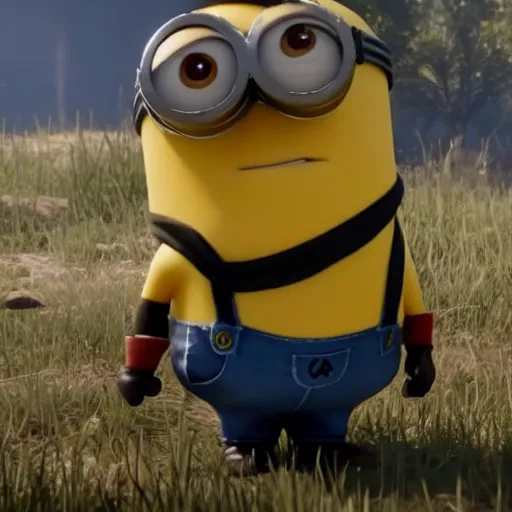 Image similar to Film still of a Minion, from Red Dead Redemption 2 (2018 video game)