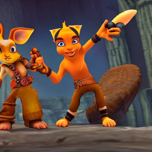 Prompt: jack and daxter