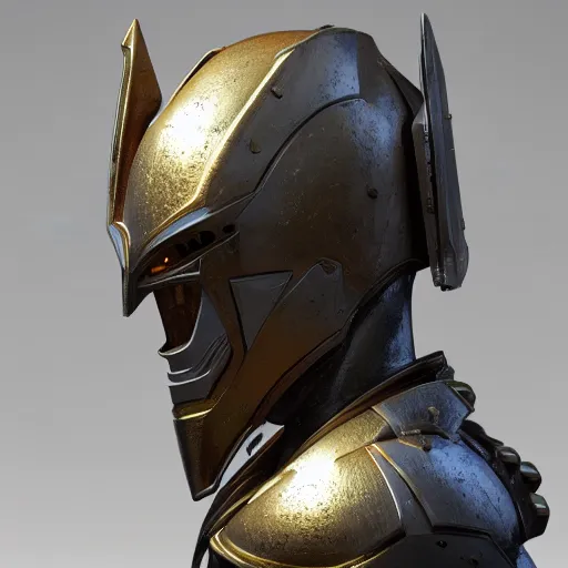 Image similar to portrait of armour gold statue reflect chrome, 8 k uhd, unreal engine, octane render in the artstyle of finnian macmanus, john park and greg rutkowski