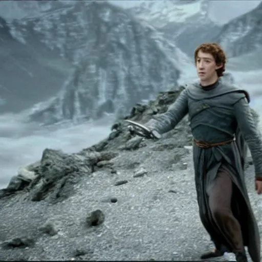 Image similar to a film still of mark Zuckerberg in lord of the rings, high quality