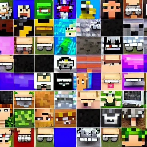 Prompt: minecraft youtuber thumbnails