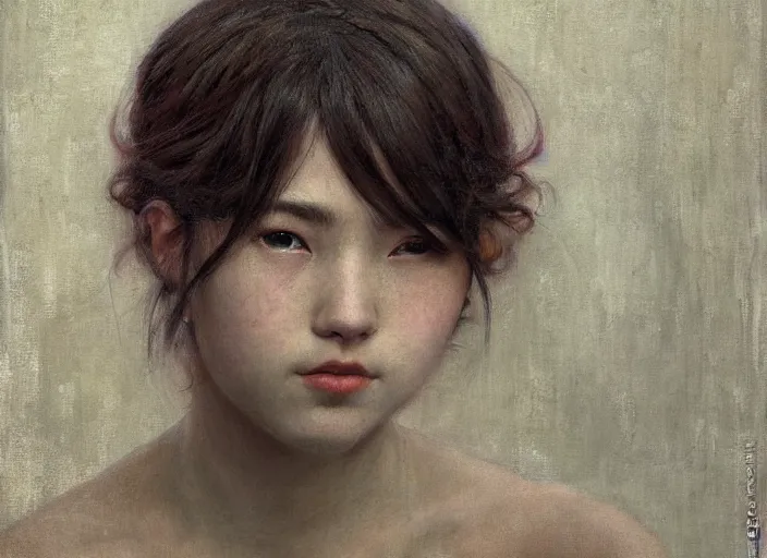 Image similar to people in movie theatre portrait face, in the style of jeremy enecio, intricate, miles johnston, monet, cynical realism, john william godward, painterly, yoshitaka amano, miles johnston, louise zhang, pekka halonen, finnish naturalism, realism