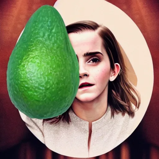Prompt: emma watson as an avocado