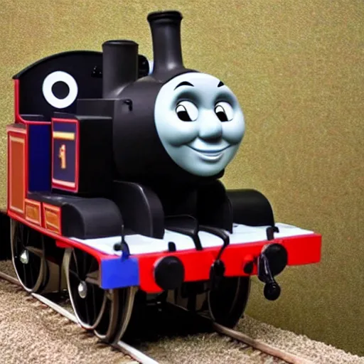 Prompt: thomas the tank engine edkt straight to hell