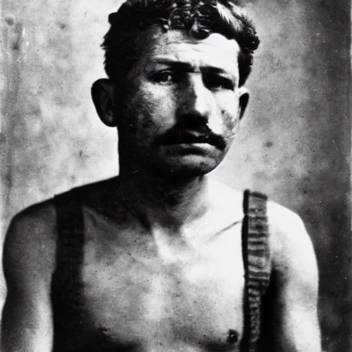 Prompt: close up portrait of a mine worker photo by Diane Arbus and Louis Daguerre