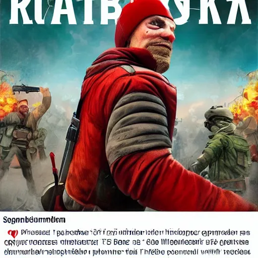 Prompt: russian propaganda of gamers to rise up 4k