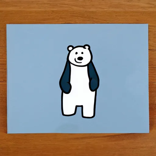 Image similar to ice bear from we bare bears