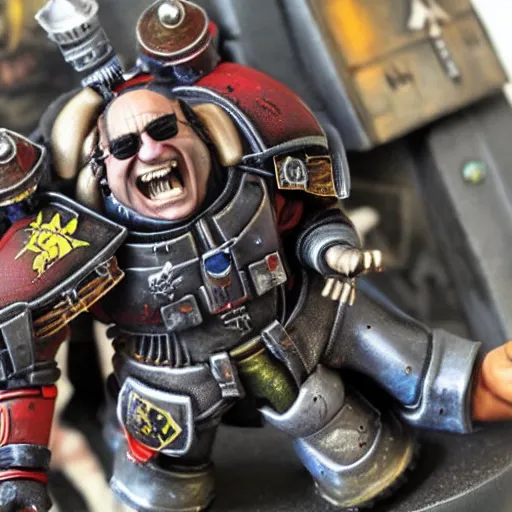 Image similar to close up of danny devito painted warhammer 4 0 k miniature, 4 k