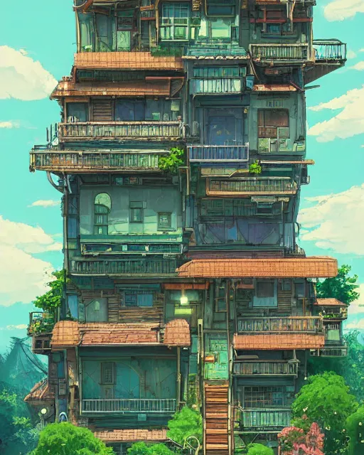 Image similar to detailed photo of solarpunk house, 8 k, by studio ghibli, alena aenami, trending on deviantart, hyper detailed, beautiful lighting, epic environment