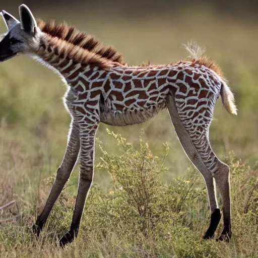 Image similar to photo of an aardwolf giraffe hybrid