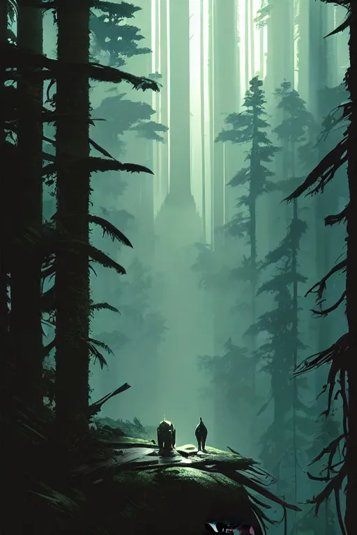 Image similar to greg rutkowski travel poster endor