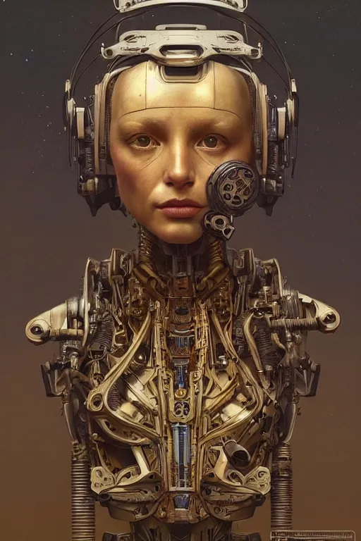 Prompt: beautiful portrait of a very old robot, intricate, dystopian toy, sci - fi, extremely detailed, digital painting, sculpted in zbrush, artstation, concept art, smooth, sharp focus, illustration, chiaroscuro lighting, golden hour, golden ratio, rule of thirds, incredible art by artgerm greg rutkowski alphonse mucha simon stalenhag