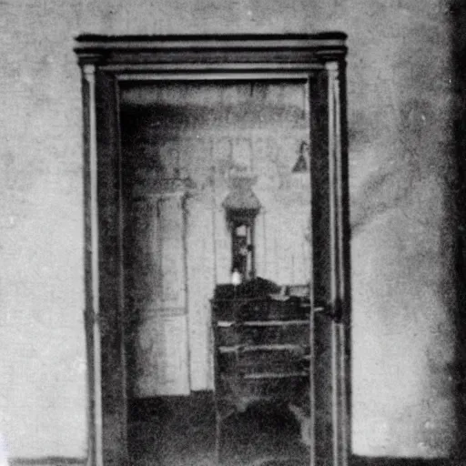 Image similar to an apparition in an old house, early 1900s photography, blurry, blurry, blurry, faded