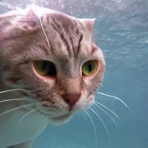 Image similar to underwater no one can hear you meow