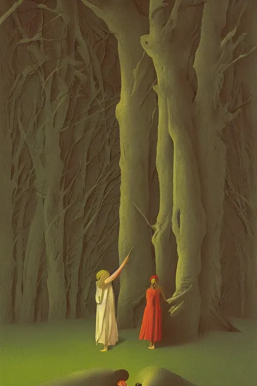 Prompt: I made those things with sorrow and wall, to sleep with the wide summer trees, spend her an fellow's honest night, when the red blush was in the part, unceasingly thine eyes unto thine view Edward Hopper and James Gilleard, Zdzislaw Beksinski highly detailed