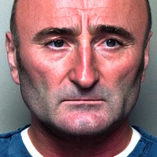 Image similar to mugshot of Phil Collins