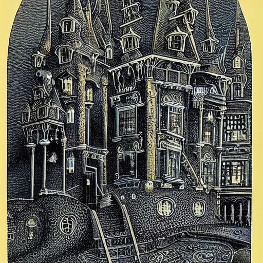 Prompt: the magic castle on the moon,by Daniel Merriam-Webster