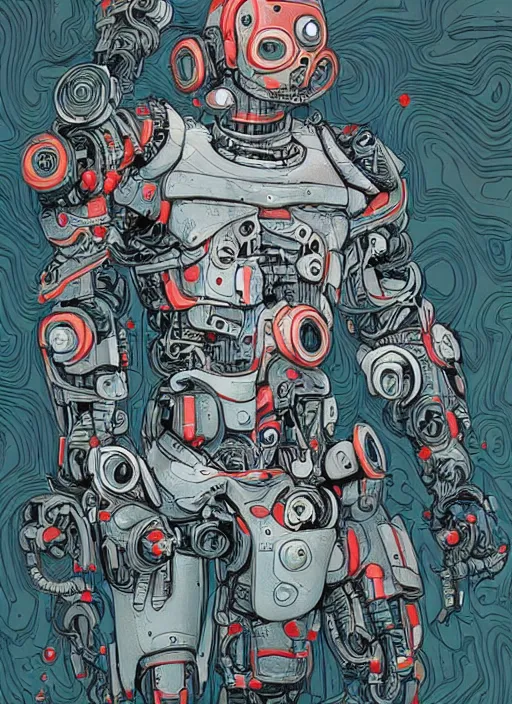 Prompt: cyborg by James Jean