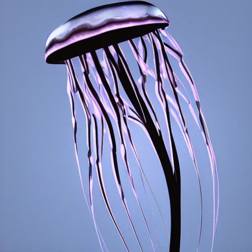 Prompt: side view a group of robot mechanical sense halitrephes maasai jellyfish's growing form tree branch, diode, lonely family, secret <, c 4 d, 8 k cleaning future, highly quality penetrating feeling bright light, cg special effect, cyberpunk, fantastic, sharp focus, smooth, unusual, octane render, crystal