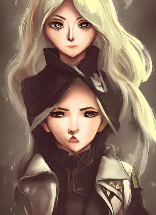 Prompt: full size persona, female sheriff, detailed faces, blank faces, style by huyy nguyen, art by huyy nguyen, demon slayer rui fanart