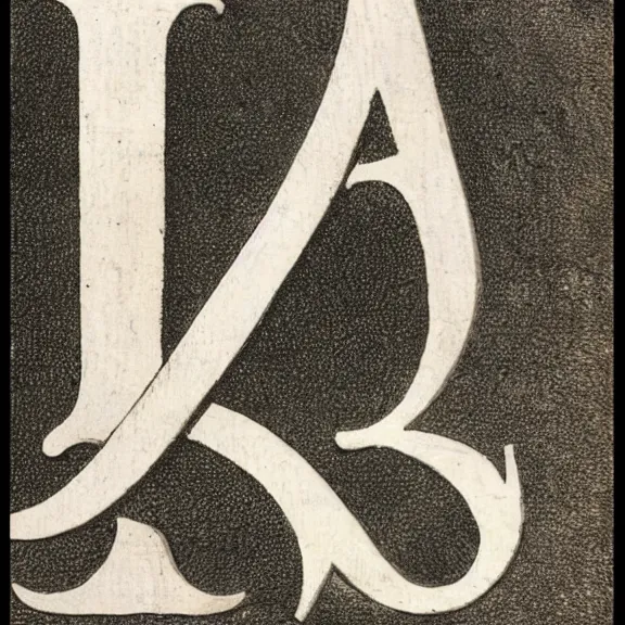 Prompt: a victorian decorative initial capital letter a.