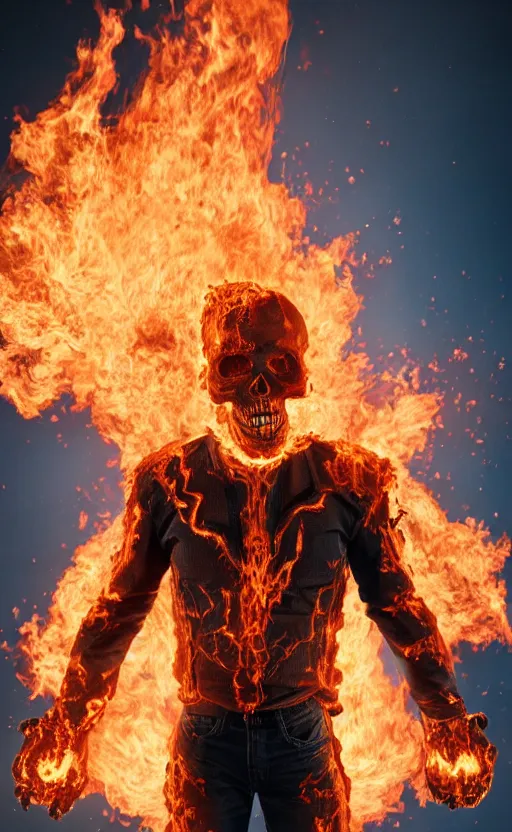 fire elemental, man figure, flat background, man body, | Stable Diffusion |  OpenArt