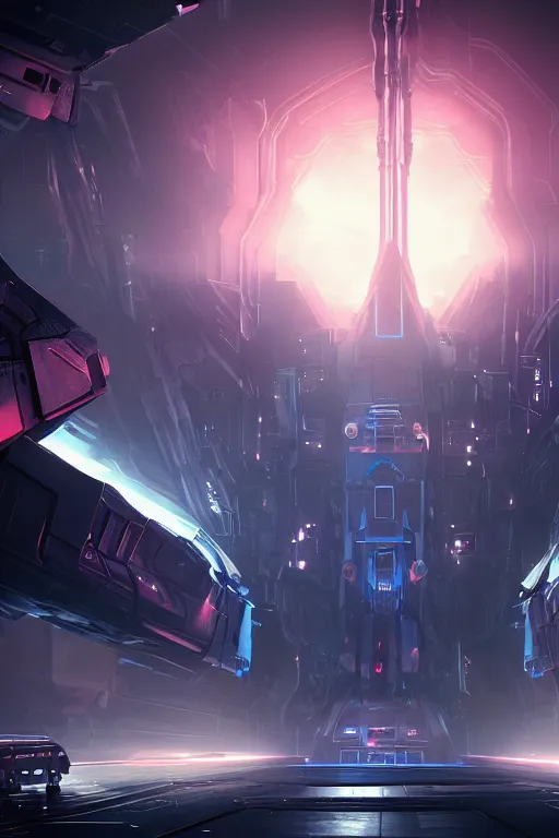 Image similar to Cybertron, environmental concept art of the navigation deck onboard the Peaceful Tyranny DJD Deception spaceship goth Decepticons vibes, Deception and goth colors, clean, dramatic lighting, glowing red hologram navigation panels, cinematography by Wes Anderson, 4k octane render, photorealistic , cinematic lighting, Artstation