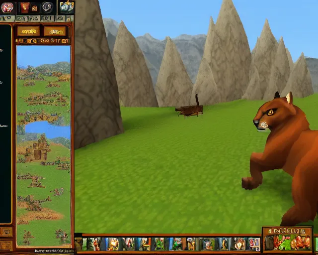 Image similar to mountain lion in old school runescape full screen