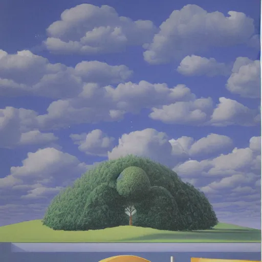 Image similar to artwork by renee magritte