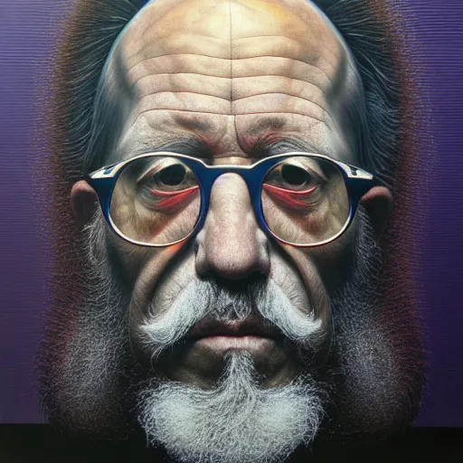 Image similar to ethos of ego. mythos of id. by chuck close, hyperrealistic photorealism acrylic on canvas