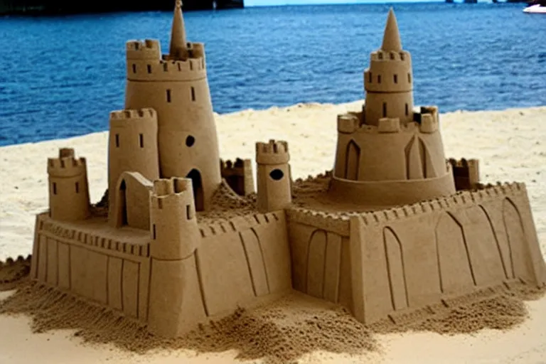 Image similar to a completed sand castle