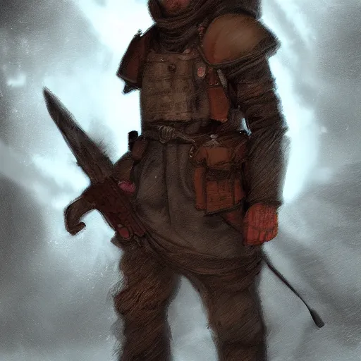 Prompt: portrait of a cold fire warrior, fantasy, concept art, digital painting, dramatic lighting