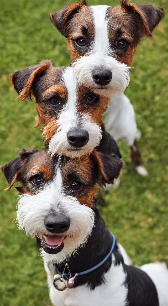 Prompt: portrait of a smiling jack russel terrior