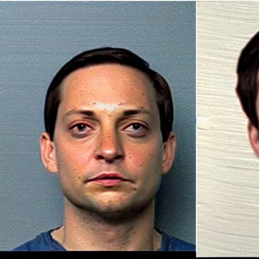 Image similar to Tobey Maguire mugshot