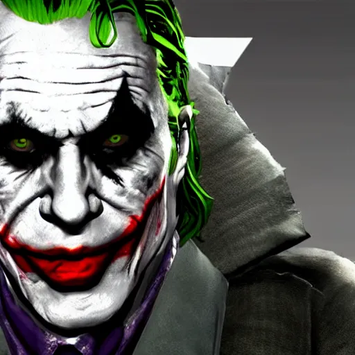 Image similar to the joker as a character on Skyrim videogame