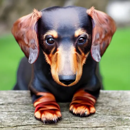 Image similar to dachshund bear hybrid, ultra realistic, 4k, high definition,