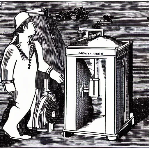 Prompt: diagram of the time machine