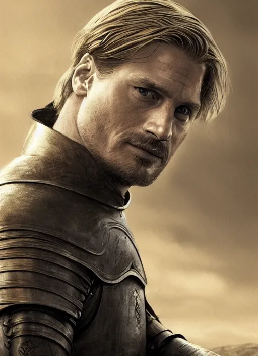 Prompt: jaime lannister, game of thrones, super highly detailed, professional digital painting, concept art, smooth, sharp focus, no blur, no dof, extreme illustration, unreal engine 5, photorealism, hd quality, 8 k resolution, cinema 4 d, 3 d, beautiful, cinematic, art by artgerm and greg rutkowski and alphonse mucha and loish and wlop