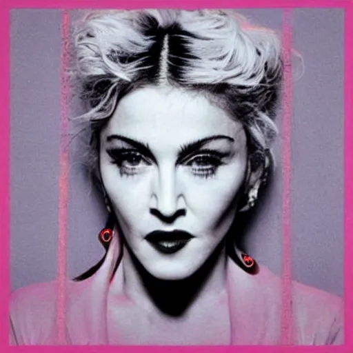 Prompt: a madonna album cover for a hyper pop album