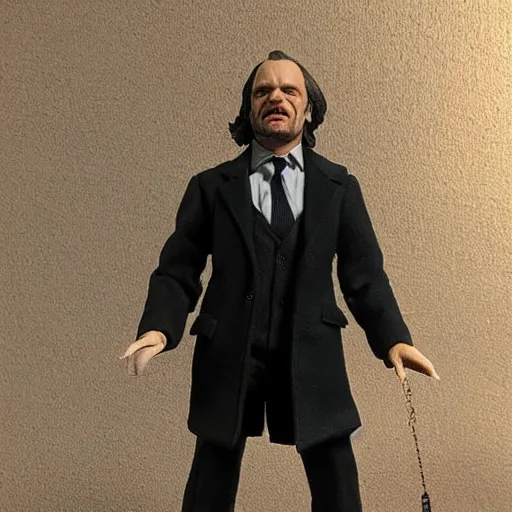 Prompt: Jack Torrance action figure by Hot Toys.