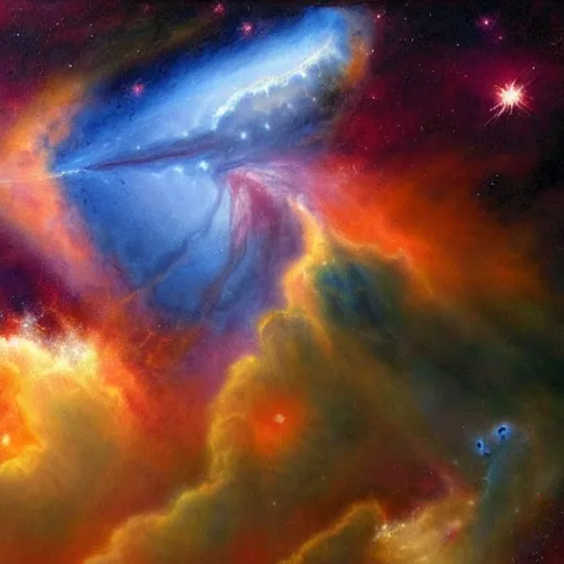 Image similar to A beautiful painting of a nebula Jim Burns