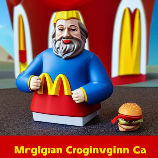 Image similar to Photograph of theologican John Calvin Happy Meal Toy 50 mm, mcdonalds interior background