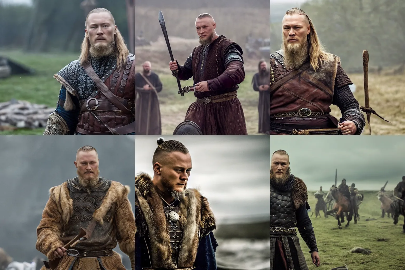 Prompt: a still frame of ragnar lothbrok as ukrainian cossack