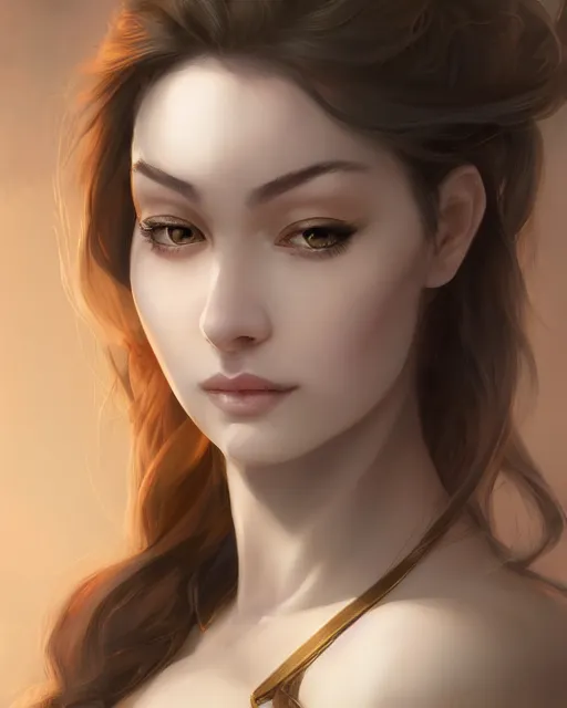 Image similar to portait of a beautiful female cleric, ethereal, backlit, realistic face, by artgerm, wlop, rossdraws, frank frazetta, andrei riabovitchev, trending on artstation, hd, 4 k