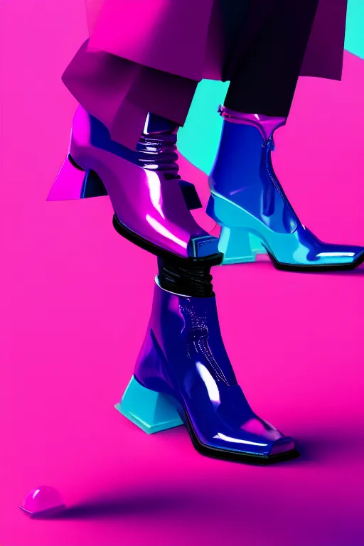 Image similar to a leaked screenshot of balenciagas 2 0 4 9 ad campaign, dayglo pink, dayglo blue, trending on artstation