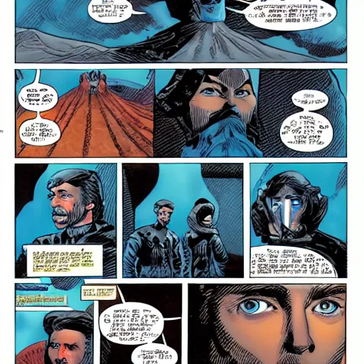 Prompt: paul atreides from dune in jan duursema comic book detailed style