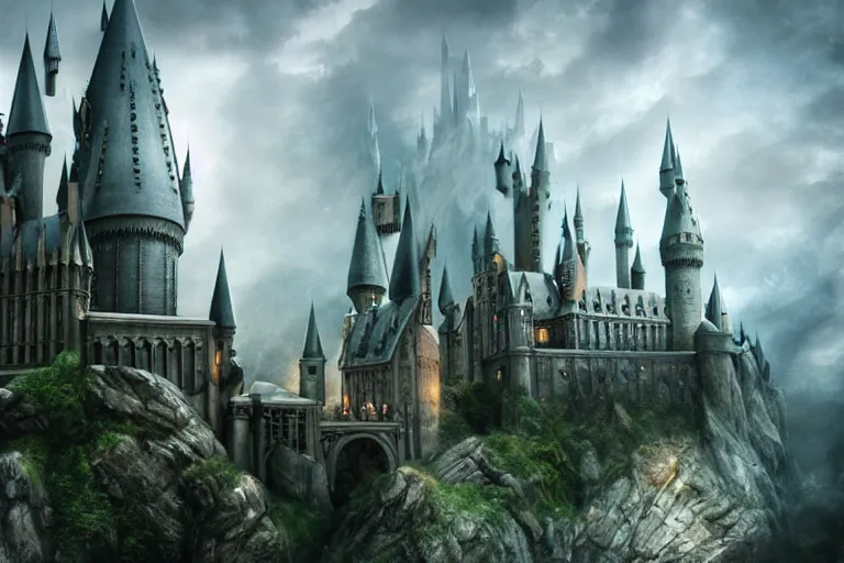 Image similar to the most amazing dream you ever had about hogwarts, hyper realistic, ambient lighting, concept art, intricate, hyper detailed, smooth, dynamic volumetric lighting, octane, cinematic